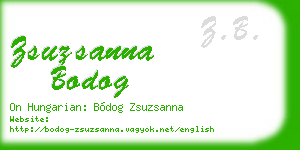 zsuzsanna bodog business card
